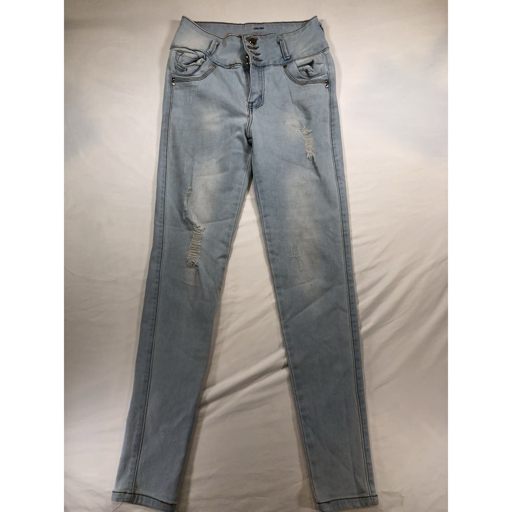 Cutie Pie Butt-Lifting Colombian-Style Ripped Skinny Jeans Size 7 Y2K